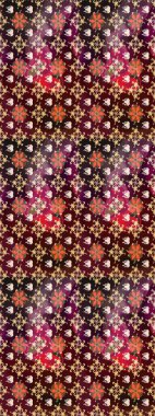 A pattern of brown and beige daisies on a brown and beige colors. On brown and beige colors. Raster illustration.