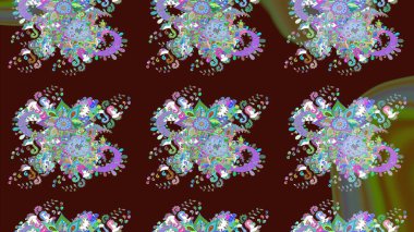 Davetiye ve kartpostal tasarımı için dekoratif çiçek unsurları. Poster ya da kapak için arka plan. Şirin, zarif çiçekler Raster illüstrasyonu. Tekstil için figür. Yapraklı çizim deseni.