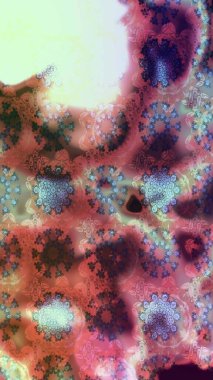 Düz Çiçek Elementleri Tasarımı. Çiçeksel fantezi tasarımı ve parlak bir arka plan çizimi. Renkli Bahar Teması çizim şablonu.