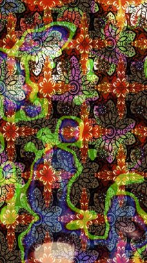 Sanat, çiçeklere ilham verir ve arka plan bırakır. Kahverengi el çizimi. Raster deseni. Karalama çiçekleri çizim deseni.