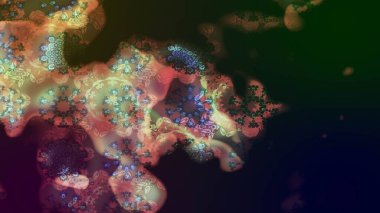 Yapraklı çizim şekli. Şirin, zarif çiçekler Raster illüstrasyonu. Poster ya da kapak için arka plan. Tekstil için figür. Davetiye ve kartpostal tasarımı için dekoratif çiçek unsurları.