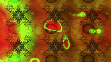 Çiçek desenli raster, kahverengi çizgi grafik desenli soyut raster arkaplan. Modern stil dokusu.