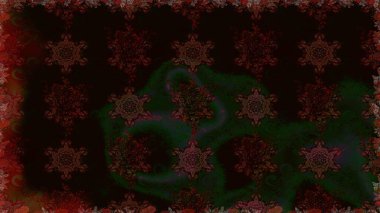 Raster illüstrasyonunda kusursuz çiçek deseni. Renkli Yaz Temalı Kusursuz Arkaplan. Siyah ve kahverengi renkte çiçekler. Düz Çiçek Elementleri Tasarımı.