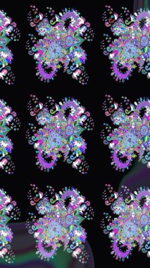 Çiçekler suluboya eskiz deseni. Raster Stili kumaş deseni.