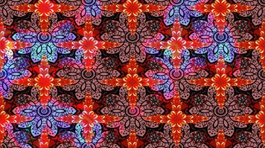 Küçük çiçekteki sevimli çiçek deseni. Güzel karalamalı çiçek desenli çizim. Güzel kumaş deseni. Raster illüstrasyonu.