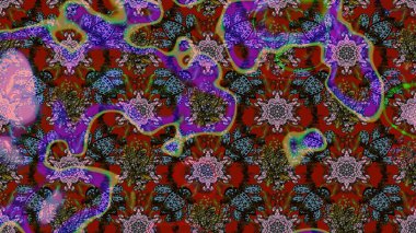 Çiçekli, yapraklı, çiçek desenli eskiz. El çizimi. Raster illüstrasyonu.