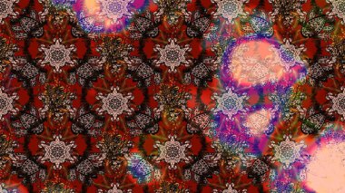 Çiçekli eskiz deseni. Suluboya çizimi. El çizimi. Kahverengi renkte çiçekler.