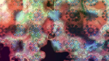 Tarafsız renklerde etnik çiçeklerle süslenmiş zarif bir eskiz. Raster Çiçek İllüstrasyon Şirin Tekstil.