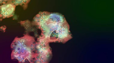 Çiçekler. Soyut etnik raster çizim kalıbı. Vadinin gri renkli çiçekleri.