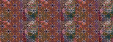 Tekrar eden çiçek arkaplanı, zarif kahverengi çiçek duvar kağıdı. Kahverengi renkler üzerine çiçek desenli çizimler, el yapımı papatyalar, papatyalar..