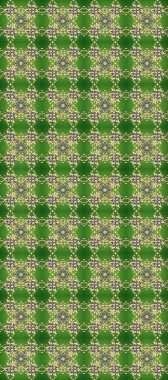 Raster illüstrasyonu. Kusursuz soyut bir arkaplan. Oriental raster klasik yeşil, bej, nötr ve altın desenli.