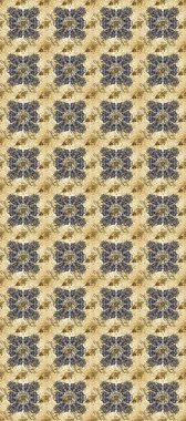 Klasik klasik klasik arka plan. Kusursuz klasik raster altın desenli. Geleneksel oryantasyon süsü. Raster illüstrasyonu. Altın elementlerle bej, gri ve nötr renklerde pürüzsüz desen.