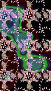 Çiçekli karalama şeklinde Raster çiçek deseni. Nazik, narin çiçek arkaplanı. Siyah renkte çiçekler.