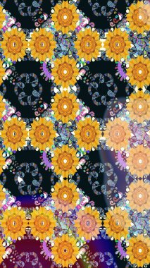 Çiçek arkaplan. Çizim raster deseni. Güzel kumaş deseni.