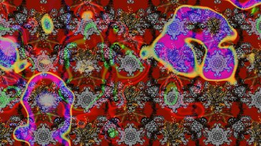 Eskiz arkaplan modeli. Vadinin çiçekleri kırmızı renklerde. Suluboya, elle çizilmiş. Raster - stok.