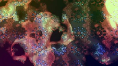 Küçük çiçekteki sevimli çiçek deseni. Kahverengi renkte çiçekler.