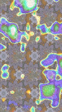 Gri çiçekli eskiz deseni, suluboya çiçek deseni, sevimli çiçek, duvar kağıdı, kart ya da kumaş için fayanslı. Raster - stok.