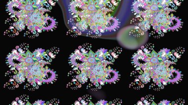 Eskiz arkaplan modeli. Raster hisseleri. Suluboya, elle çizilmiş. Siyah üzerine çiçekler.