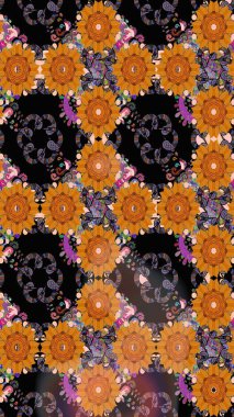 Zentangle soyut çiçekleri. Karalama çiçeği. Raster illüstrasyonu. Güzel kumaş deseni. Renkli Bahar Teması eskiz kalıbı. Düz Çiçek Elementleri Tasarımı.