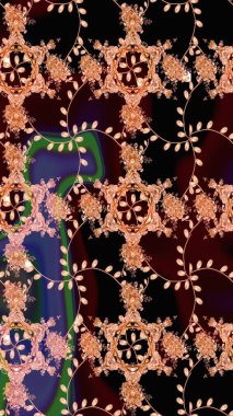 Küçük çiçekteki sevimli çiçek deseni. Siyah renkte çiçekler.