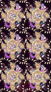 Çiçek deseni. Raster güzel kumaş deseni çiziyor. Renkli Bahar Teması eskiz kalıbı. Düz Çiçek Elementleri Tasarımı.