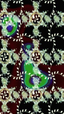 Sketch Floral Pattern in Raster illustration. Fancy fabric pattern. Colour Spring Theme sketch pattern Background. Flat Flower Elements Design.