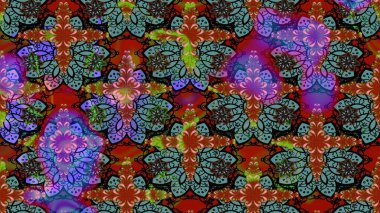 Kızılderili desenli desenli desenli şal deseni. Etnik Mandala süsü. Raster Henna dövme stili. Tekstil, tebrik kartı, boyama kitabı, telefon kılıfı baskısı için kullanılabilir.