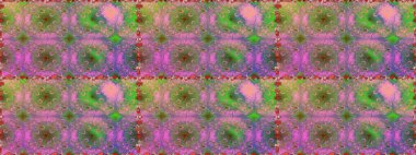 Yeşil renklerde. Kusursuz desen. Çiçek duvar kağıdı. Hint süsü. Renkli süs kenarı. Raster illüstrasyonu.