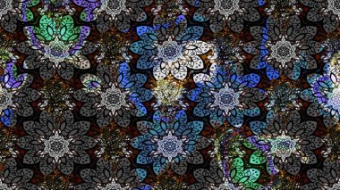 Organik motif arka planı. Çizim kalıbı. Raster illüstrasyonu. Ultraviyole kumaş deseni.