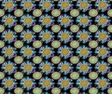 Renkli Bahar Temalı Kusursuz Arkaplan. Düz Çiçek Elementleri Tasarımı. Raster Şirin kumaş deseni. Kusursuz bağbozumu.