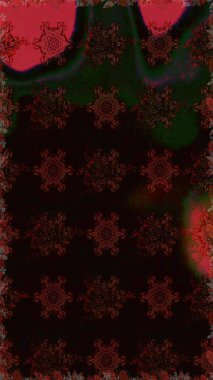 Renkli Bahar Temalı Kusursuz Arkaplan. Düz Çiçek Elementleri Tasarımı. Güzel çiçek deseni. Siyah ve kahverengi renkte çiçekler.