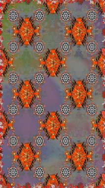 Çiçekli, suluboya desenli kusursuz çiçek deseni. Gri renkli çiçekler. Raster illüstrasyonu. Düz Çiçek Elementleri Tasarımı. Renkli Bahar Teması Kusursuz Arkaplan.