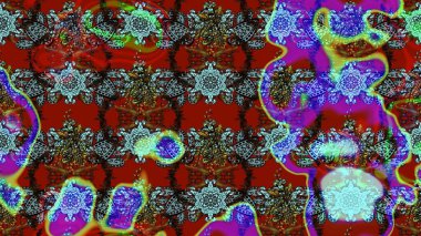 Raster illüstrasyonu. Küçük çiçekli basit bir çiçek çizimi. Moda baskısı, albüm, ambalaj kağıdı ve duvar kağıdı için zarif dekoratif süslemeler. Kırmızı renkte şirin çiçekler..