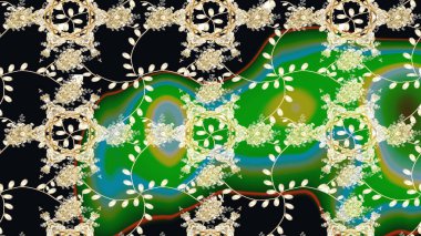 Tekstil, kumaş, kapaklar, duvar kağıtları, baskı, naylon, koleksiyon defteri, örgü, dekupaj için güzel bir eskiz. Küçük yeşil çiçeklerle oldukça kaliteli besin torbası deseni.