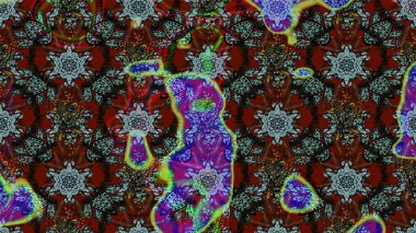 Renkli Bahar Teması eskiz kalıbı. Düz Çiçek Elementleri Tasarımı. Raster..