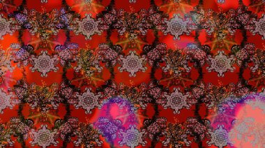 Kahverengi renkte çiçekli çiçek deseni. Suluboya tarzında kahverengi renkte çiçekler.