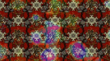 Çiçekli bahar çiçekleri. Küçük çiçekte güzel bir desen. Küçük renkli çiçekler. Moda baskıları için zarif bir şablon. Motley illüstrasyonu. Çizim.