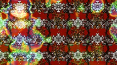 Çiçek desenli çizim. Raster illüstrasyonu. Asya tekstil tarzında. Kahverengi renkli çiçekler. Raster illüstrasyonu.