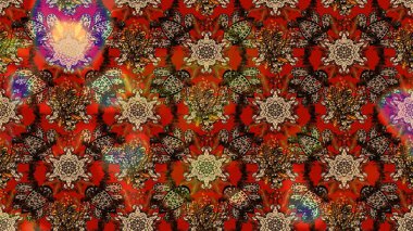 Çiçekli karalama şeklinde Raster çiçek deseni. Yumuşak, bahar çiçekli arka plan. Kahverengi renkte çiçekler.