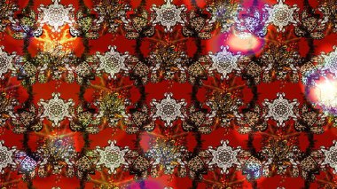 Raster illüstrasyonundaki çiçek desenli çizim. Kahverengi renkte çiçekler.