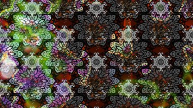 Elle çizilmiş çiçek desenli Raster çizimi. Tekstil, kumaş, ambalaj, hatıra defteri için hoş bir çiçek arkaplanı. Çocuksu tasarım. Gri arkaplanda.