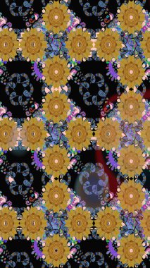 Küçük bir çiçekte eskiz deseni. Hoş bir çiçek geçmişi var. Güzel kumaş deseni. Raster illüstrasyonu.