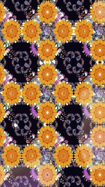 Organik motif arka planı. Çizim kalıbı. Raster illüstrasyonu. Ultraviyole kumaş deseni.