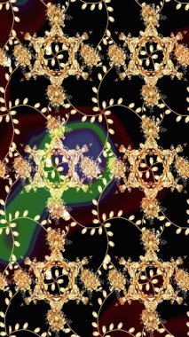 Bahar çiçekleriyle güzel bir çiçek deseni çizmişsin. Güzel kumaş deseni. Raster illüstrasyonu.