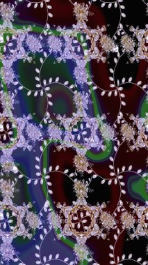 Raster çiçek desenleri çiziyor. Tarafsız renklerde vadinin çiçekleri.