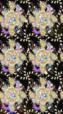 Siyah renkli çiçek desenli eskiz. Suluboya tarzında siyah renkte çiçekler.