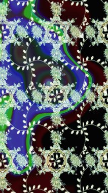 Raster illüstrasyonundaki çiçek desenli çizim. Siyah renkli çiçekler. Renkli Bahar Teması eskiz kalıbı. Düz Çiçek Elementleri Tasarımı.