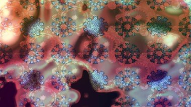 Kahverengi renkli bitkilerden oluşan parlak çiçekli çizim deseni.