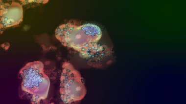 Raster illüstrasyonundaki çiçek desenli çizim. Kahverengi renkte çiçekler.