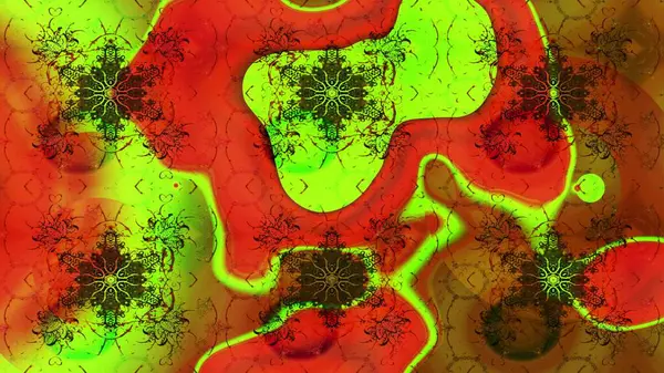 Suluboya çiçekli çiçek deseni. Raster illüstrasyonu. Kahverengi renkli güzel tekstil.